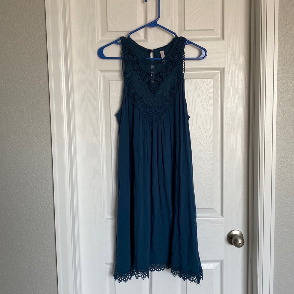 Womens Blue Lace Dress